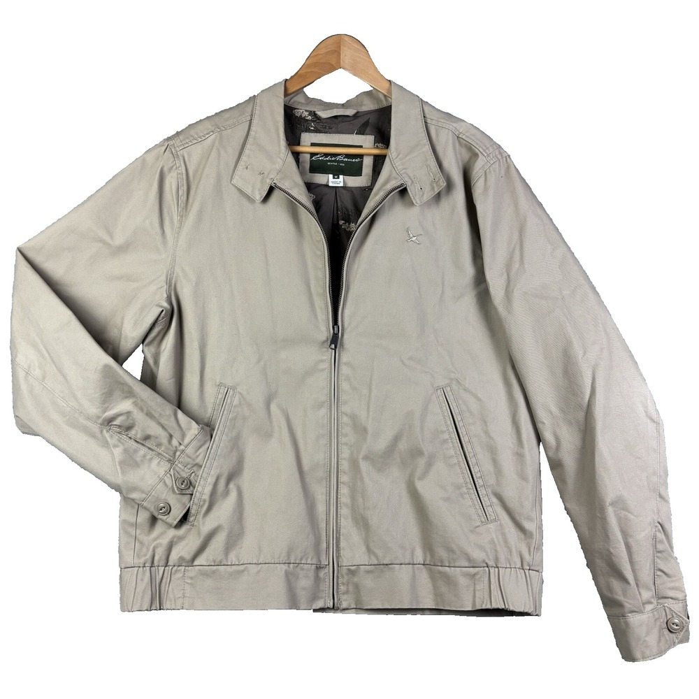 Eddie Bauer Men's Explorer Cloth Jacket Size M Field Chore Ducks Print Hunt 2011